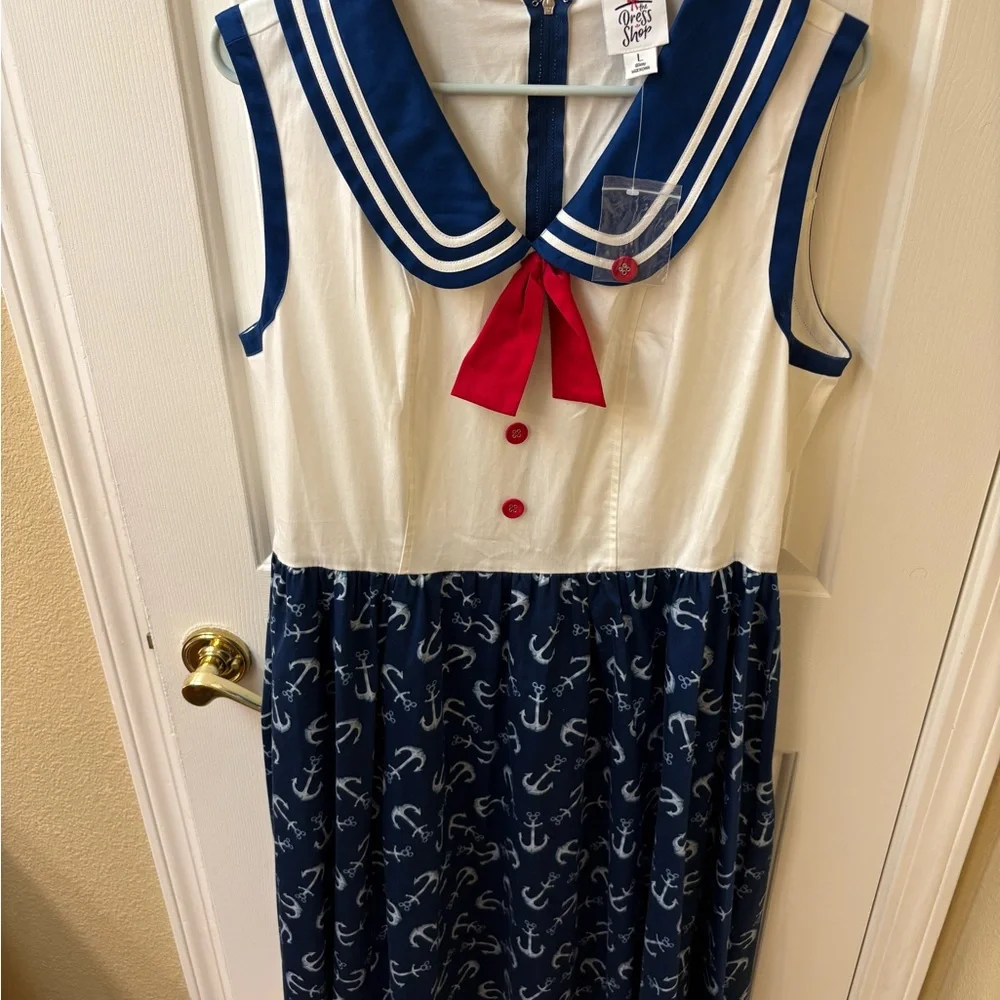 2021 Disney Cruise Line "Mickey Anchors Away" RARE Dress Size L - Picture 3 of 16